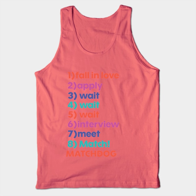 MatchDog Adoption Process Steps Tank Top by matchdogrescue